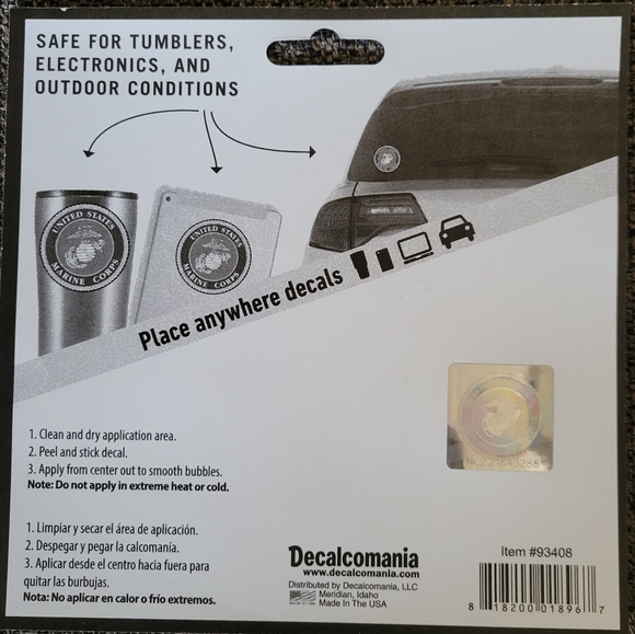 2 Marine Corps Stickers 5" Round Black Red United States Marines Semper Fi Decal - Picture 4 of 4